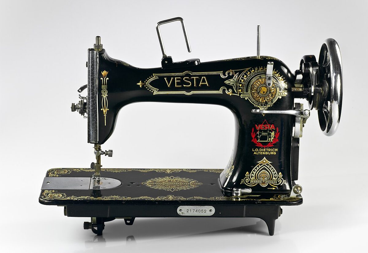 A tailor's sewing machine