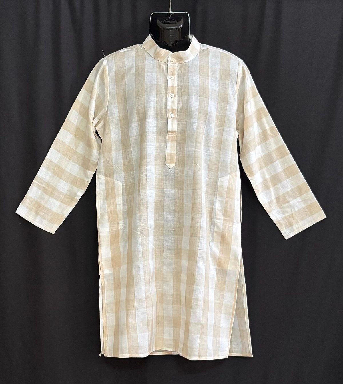 The Handloom Kurta in tea-dyed cotton